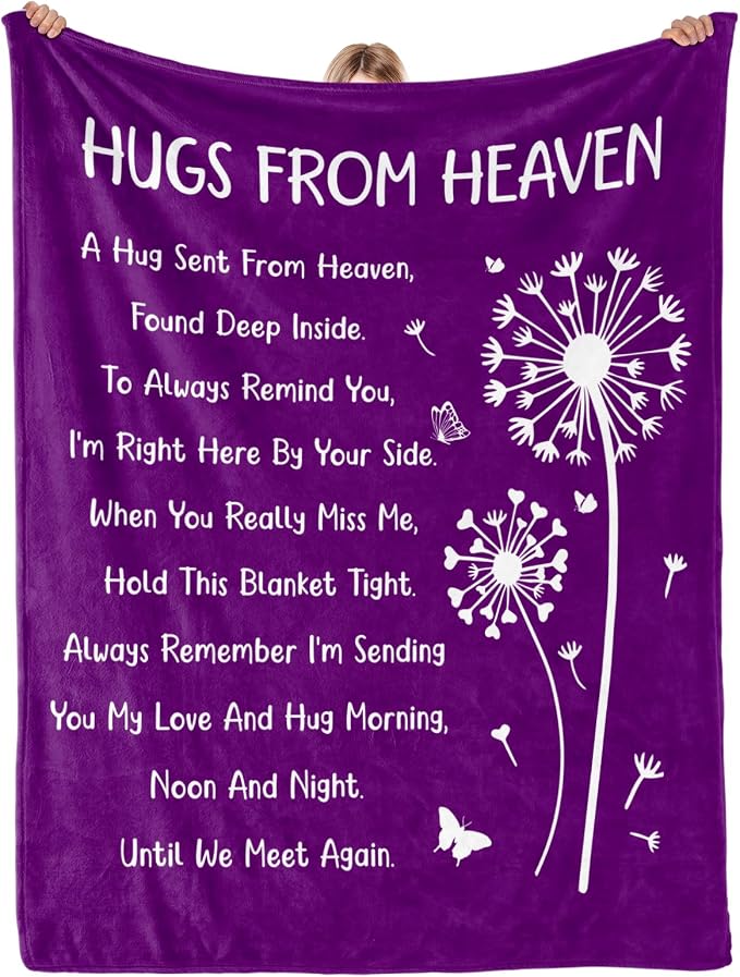 Memorial Gifts, Sympathy Gifts for Loss of Loved One, Blanket 60" x 50" | Bereavement Gifts, Grief Gifts for Women, Memorial Gifts for Loss of Mom Dad