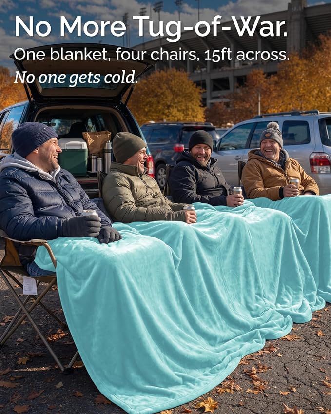 Ultra Soft Fleece Blanket Oversized King Size - Flannel Fleece Luxury Blanket - Lightweight for Couch Bed Chair - Thick, Warm and Breathable - All Season Cozy, Turqoise