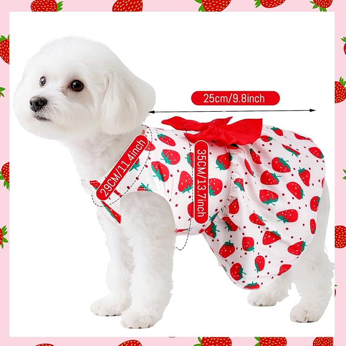 choyaxo Floral Dog Dress Cute Dog Skirt Pet Dress Summer Pet Clothes for Puppy Small Cats