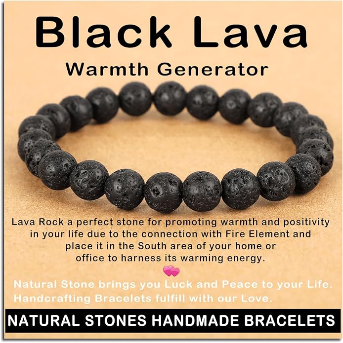 AD Beads Handmade Gemstone Stretch Elastic Bracelet Crystal Healing Reiki Nature's Beauty and Spiritual Essence Unisex