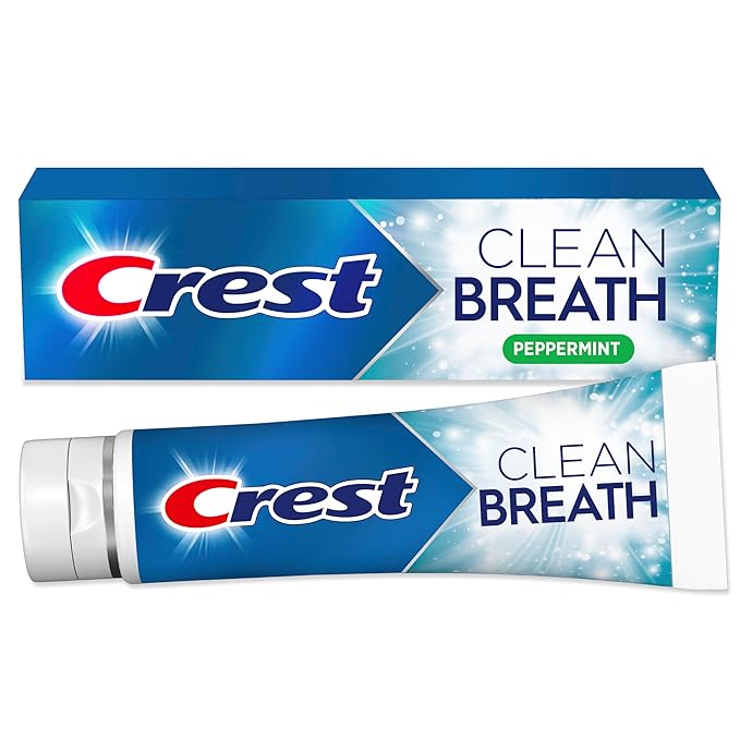 Crest Toothpaste Clean Breath Peppermint 4.6oz – Neutralizes Bad Breath, Antibacterial Protection, Fights Cavities, Freshens Breath, Gently Whitens