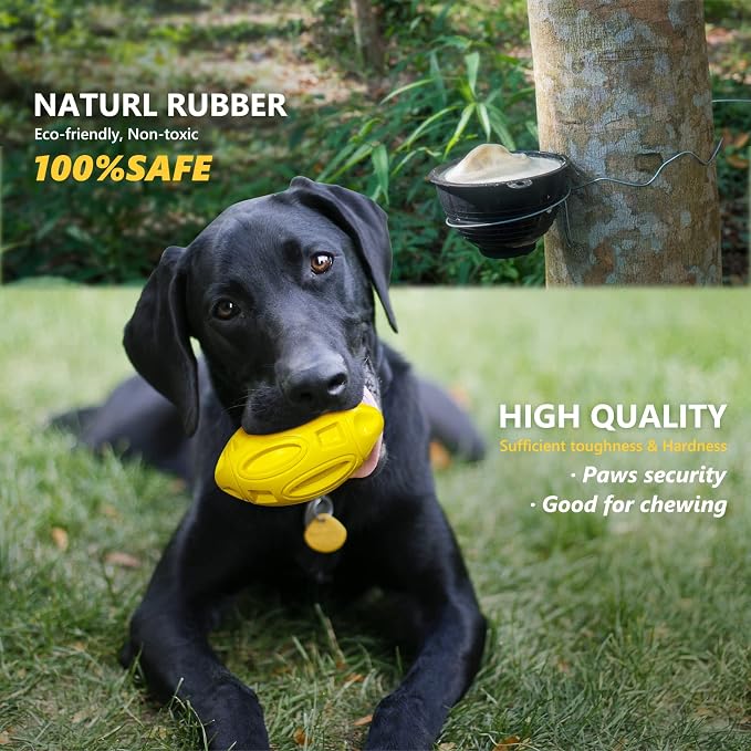 EASTBLUE Dog Toys for Aggressive Chewers, Indestructible Squeaky Football