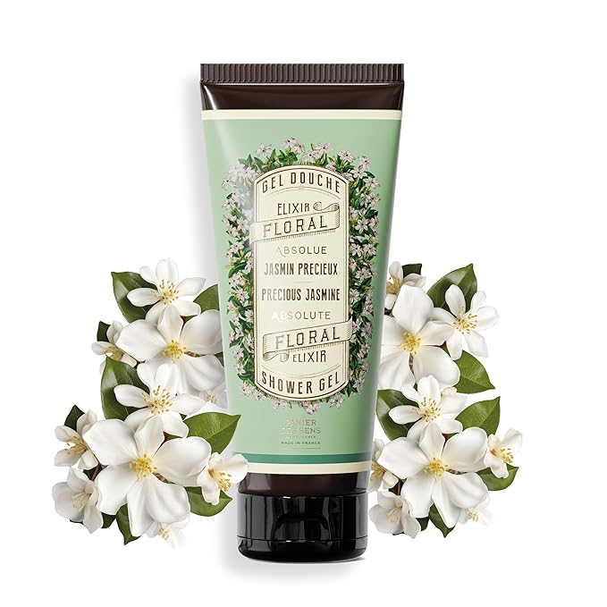Panier des Sens - Jasmine Moisturizing Body Wash for Women & Men - Gentle Shower Gel with 96% Natural Ingredients for Normal, Sensitive Skin - Body Care Made in France, SLS Free, Vegan - 6.8 Floz