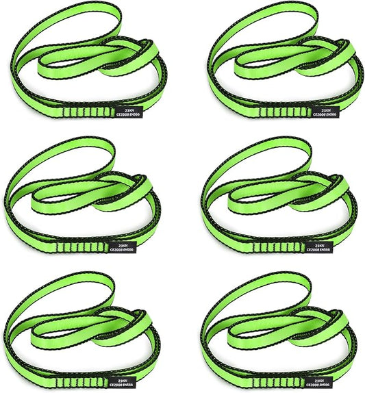18MM Nylon Climbing Sling Runner 23KN CE2008/EN566 Strong Webbing Straps for Rock Climbing,Mountaineering, Rappelling, Swing, Yoga Hammock etc