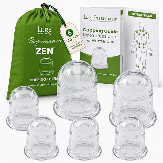 Silicone Cupping Therapy Set 6 Professional Massage Cupping Cups for Cupping Therapy Cup Kit for Massage, Myofascial Release, Cellulite Reduction