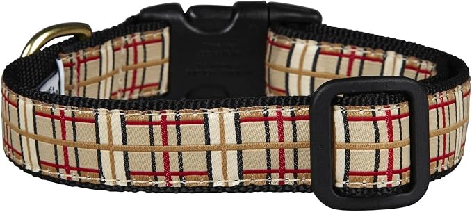 Up Country Plaid Dog Collar, X-Small (6 to 12 inches) 5/8 inch Narrow Width