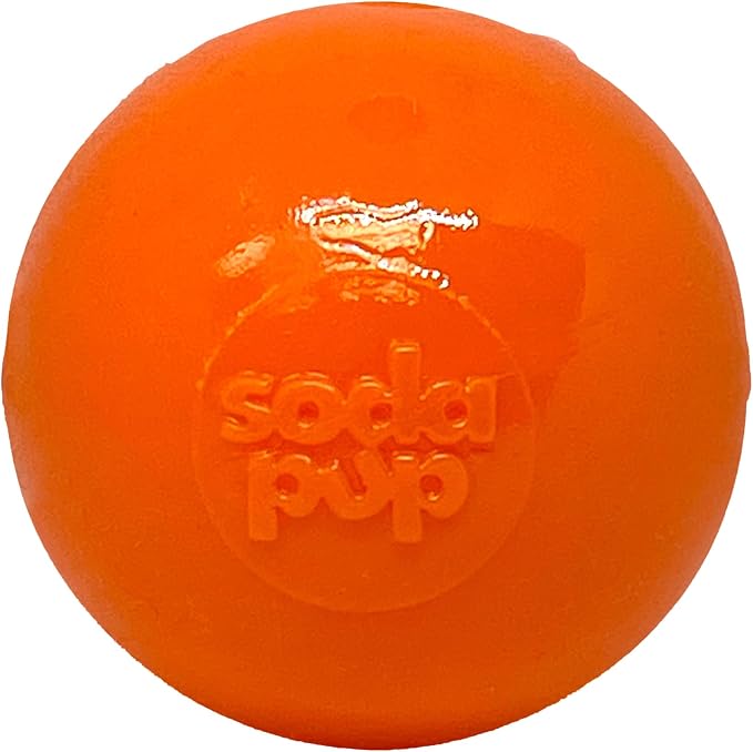 SodaPup Squeaker Ball – Durable Dog Ball Toy, Chew Toy & Floating Retrieving Toy with Squeaker Made in USA from Non-Toxic, Pet-Safe, Food Safe Rubber Material for Bonding, Physical Exercise, & More