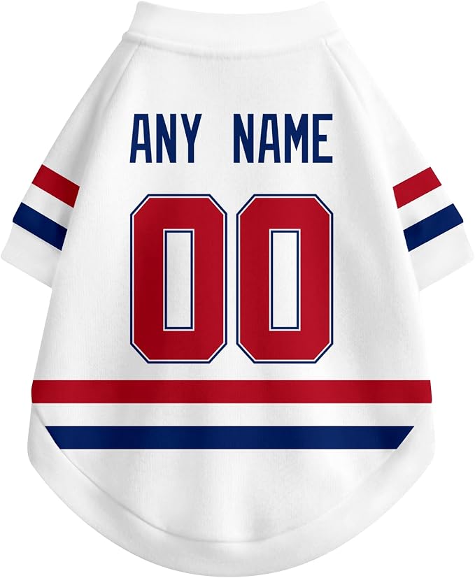 Montreal Dog Clothes Personalized Pet T Shirt for Dogs Gift | Custom Name Number Jersey Style Pet Shirt for Dog