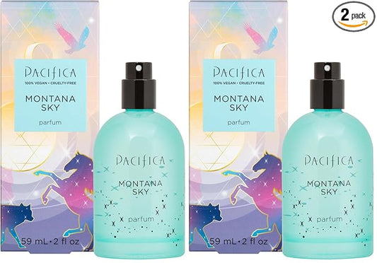 Pacifica Montana Sky Spray Perfume – Clean Vegan Fragrance for Women with Cedarwood & Sage – Grounding Earthy Woodsy Scent w/Cedarwood, Black Pepper, Sage, Cruelty-Free & Long-Lasting, 2 fl oz
