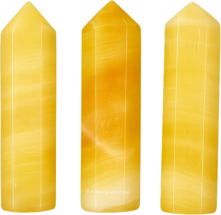 Amazing Gemstone Crystal Points Bulk Healing Crystals & Stones - Premium Single Terminated Healing Wand Point Bulk Crystals for Crafts, Crystal Grid, DIY Work