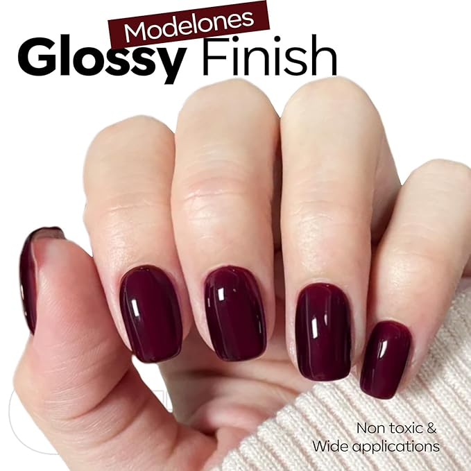 modelones Purple Gel Nail Polish Dark Purple Nail Polish valentine New Year Party Nails Soak Off Nail Art Manicure 15 ML