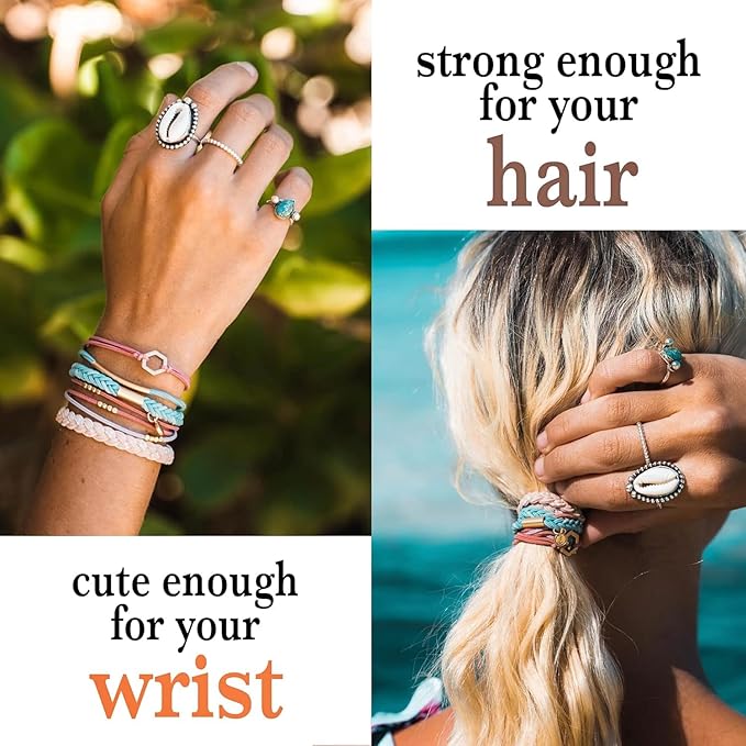 K'lani Hair Tie Bracelets for Women - Elastic Hair Bands That Double as Stylish Jewelry - Explore - Medium