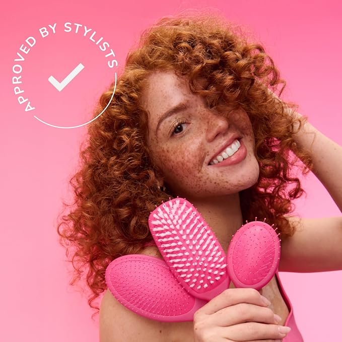 Wet Brush Shine Enhancer Paddle Hair Detangler Brush with Soft & Natural Boar Bristles | Infused with Argan Oil for Smooth, Shiny Hairs | Gentle on Wet or Dry and All Hair Types