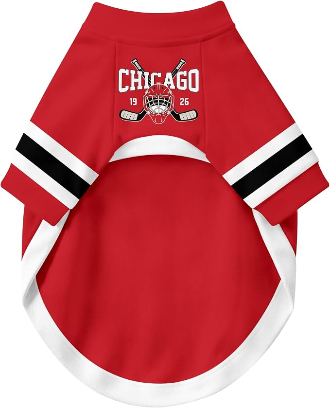 Chicago Dog Clothes Personalized Pet T Shirt for Dogs Gift | Custom Name Number Jersey Style Pet Shirt for Dog