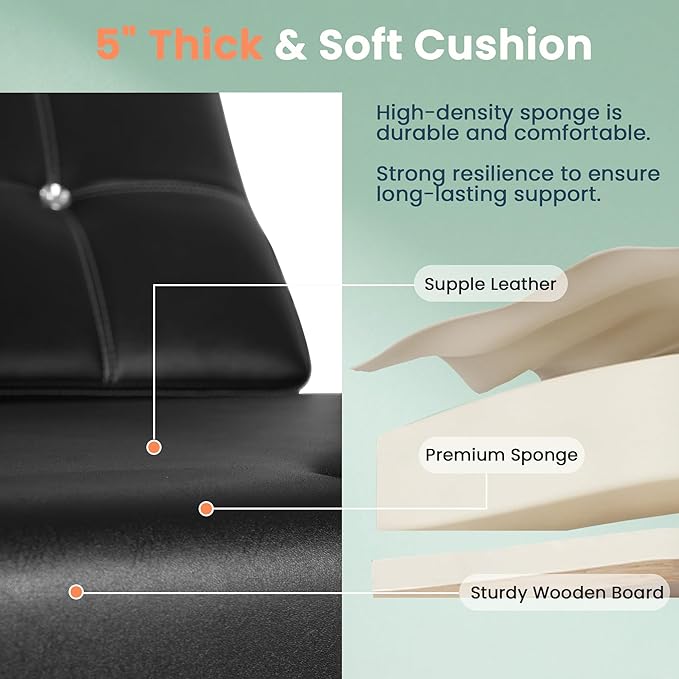 Black Reclining Salon Chair for Hair Stylist, Heavy Duty Barber Salon Chair, Hair Chairs 360° Swivel, Adjustable Height, Ergonomic Reclining Stylist Chairs for Beauty Salon