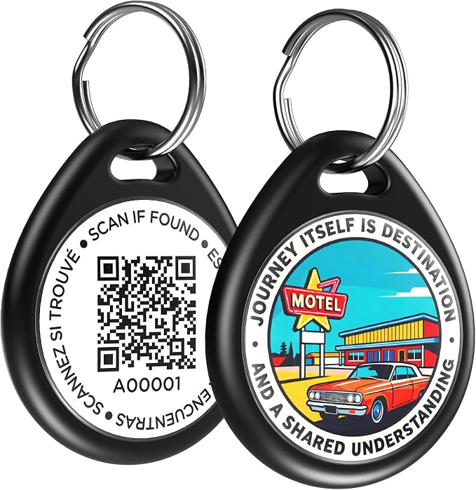 QR Code Dog Tags Personalized for Pets, Real-time Alerts, Motels