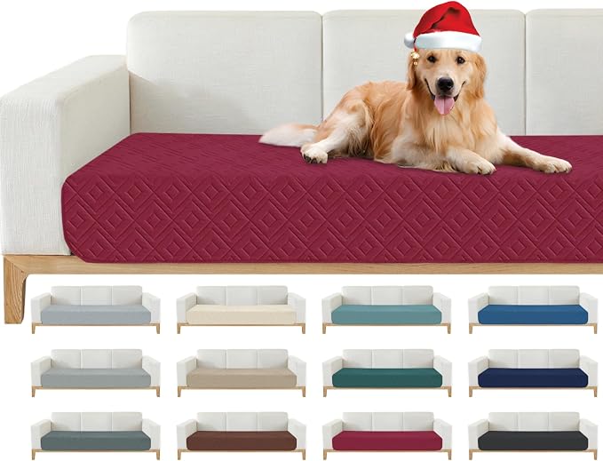2026 Waterproof Sofa Dog Blanket (30"x70") Comfy Couch Sofa Mat for Pets with Anti-Slip Back, Universal Incontinence Lightweight Liner Pad for Furniture Car Picnic etc Durable Washable, Wine Red
