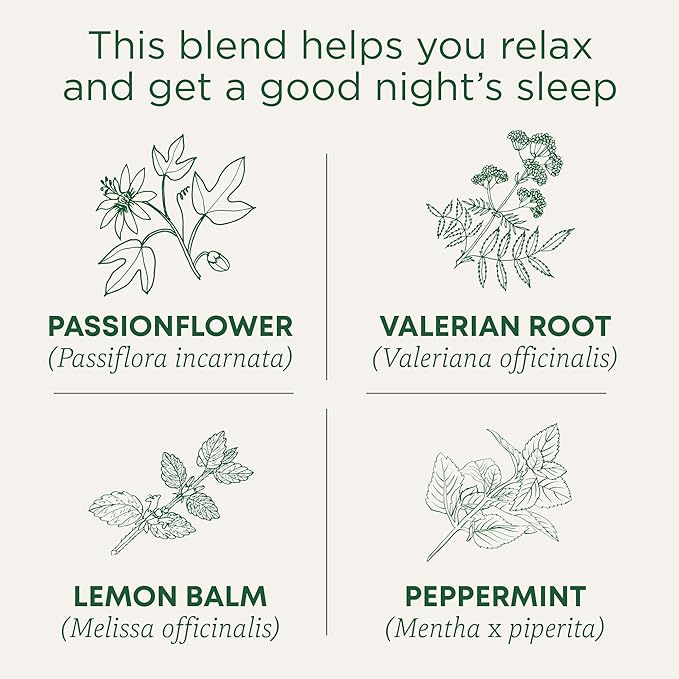 Traditional Medicinals Organic Nighty Night Extra Tea With Valerian Root for Relaxation, 16 Tea Bags (Pack of 1)