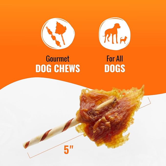 Good 'n' Fun Wings Long-Lasting Dog Treat Made With Real Protein, 4 oz | Premium Chicken, Pork and Beef Hide Chew, Supports Dental Health and Mental Stimulation, For Adult Dogs