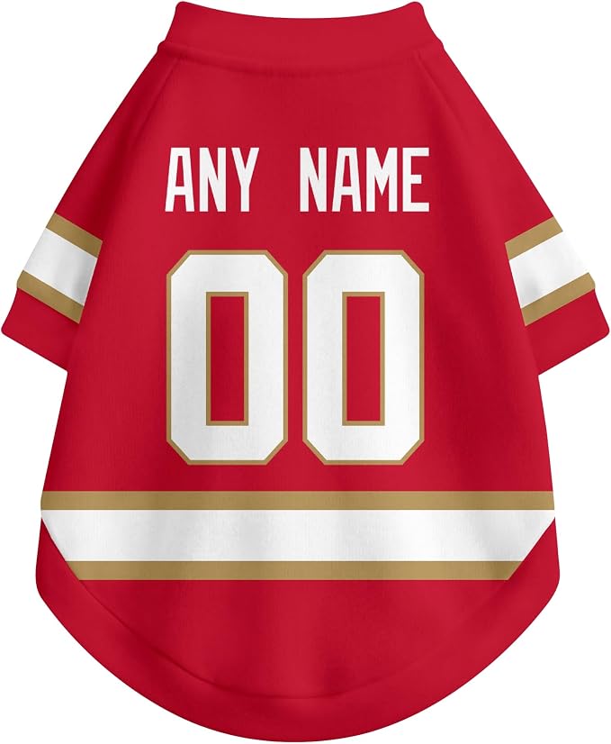Florida Dog Clothes Personalized Pet T Shirt for Dogs Gift | Custom Name Number Jersey Style Pet Shirt for Dog