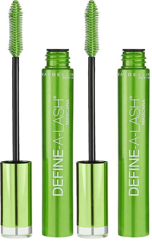 Maybelline Lengthening Mascara, Very Black | Define-A-Lash | Washable Formula | Longer-looking Lashes | Pack of 2