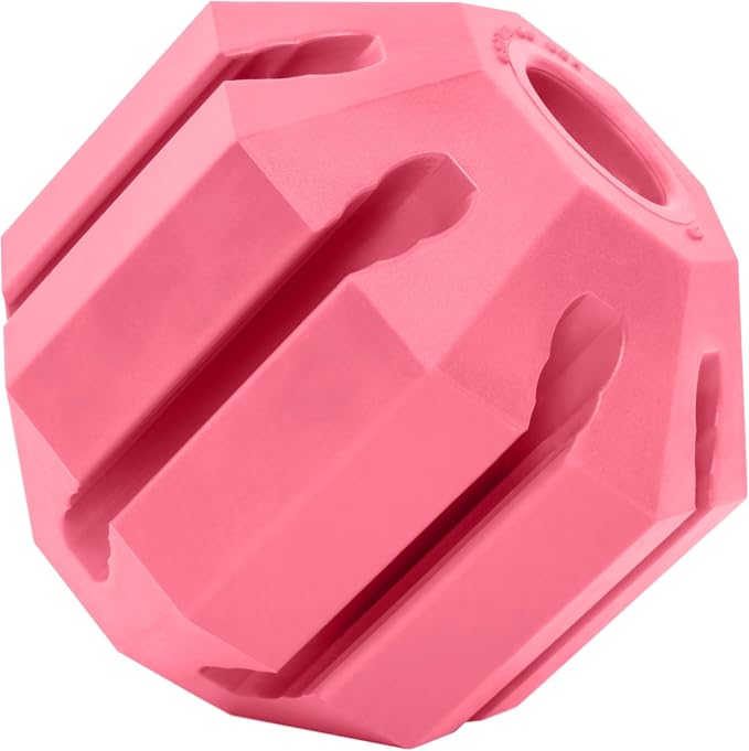 KONG Puppy Activity Ball, Natural Rubber Teething Toy, Medium Puppies, Pink