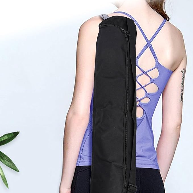 Yoga Mat Bag,Oxford Carry Case with Adjustable Strap,Lightweight Holder for Gym Fitness Travel Sports,Fits 28.3 x 6.3 Inch Mats