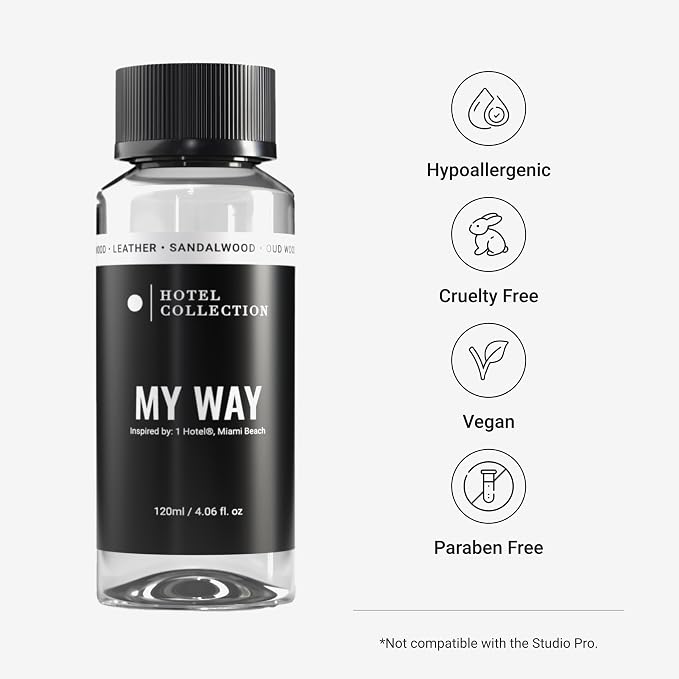 Hotel Collection Diffuser Oil - My Way - Aromatherapy Essential Fragrance Oil - Sandalwood, Warm Virginia Cedar & Beautiful Iris - 120ML 4.1 Fl oz