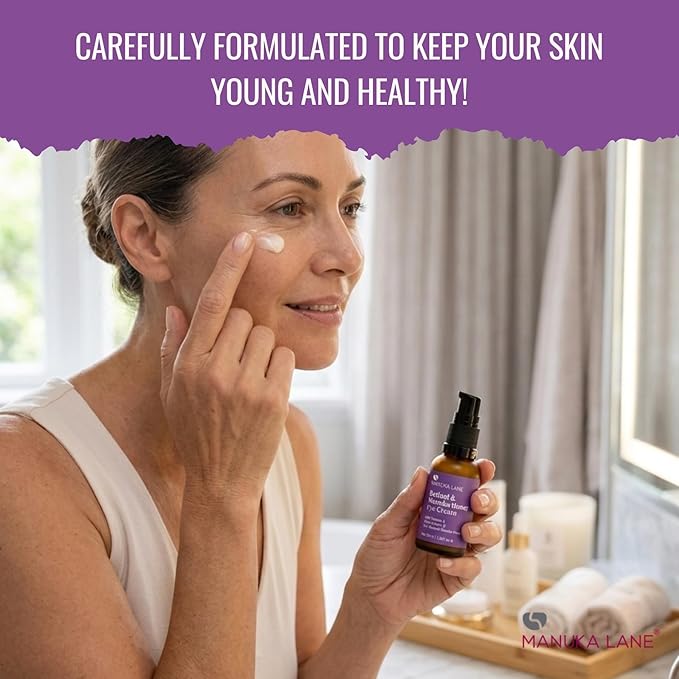 Retinol Manuka Honey Eye Cream with Retinyl Palmitate, Vitamin A, Kiwi Fruit Extract & Coenzyme Q10 | Sweet Almond Oil | Carefully formulated to keep your eyes bright and healthy!