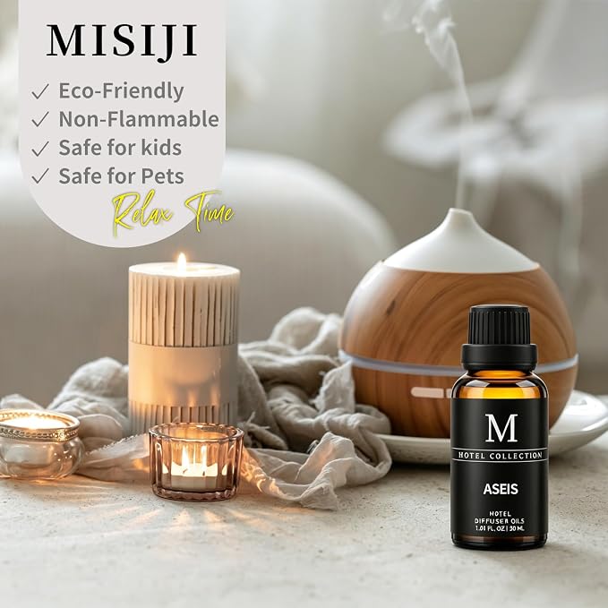 Hotel Collection Diffuser Oil-ASEIS,Luxury Essential Oils for Diffuser, Refill & Machines,Bolder Aroma, Longer Lasting 30ML
