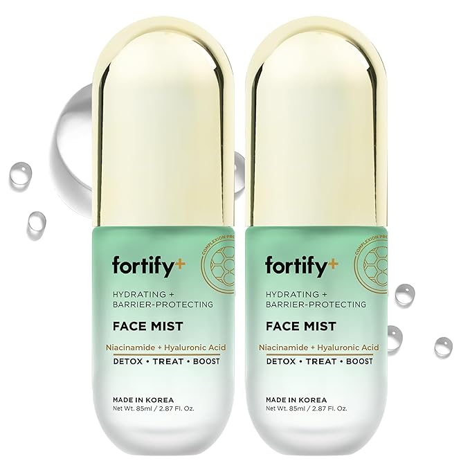 Hydrating Face Mist with Hyaluronic Acid & Niacinamide - 3-in-1: Detox, Treat, Boost - Dermatologist Tested - Fragrance-Free, For All Skin Types - Korean Skin Care - 2.87oz - 2 Pack