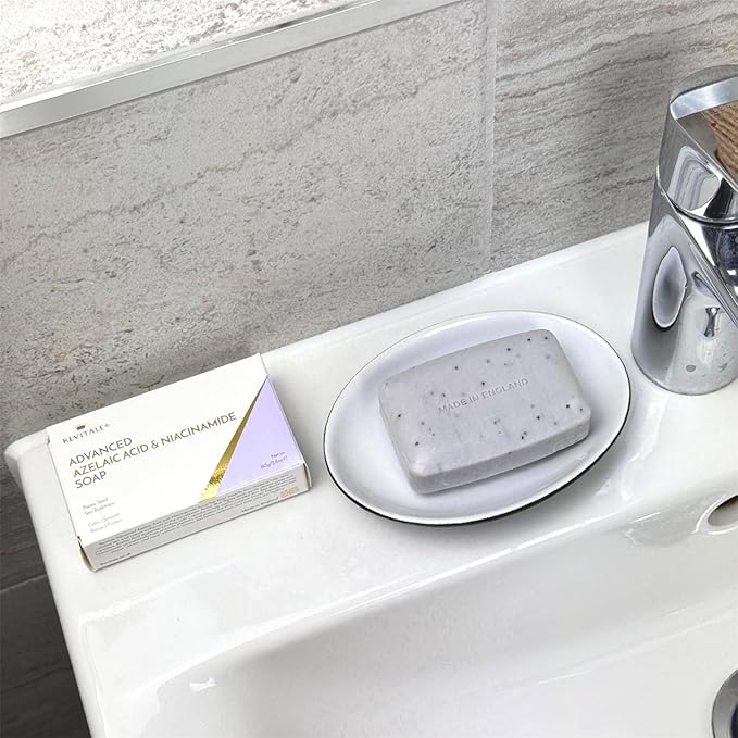 REVITALE Advanced Azelaic Acid & Niacinamide Soap – Calming Cleansing Bar for Smooth, Balanced & Protected Skin