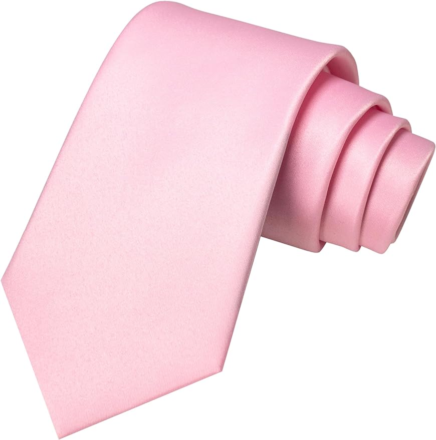 JEMYGINS Solid Color Tie Mens Necktie for Business and Wedding