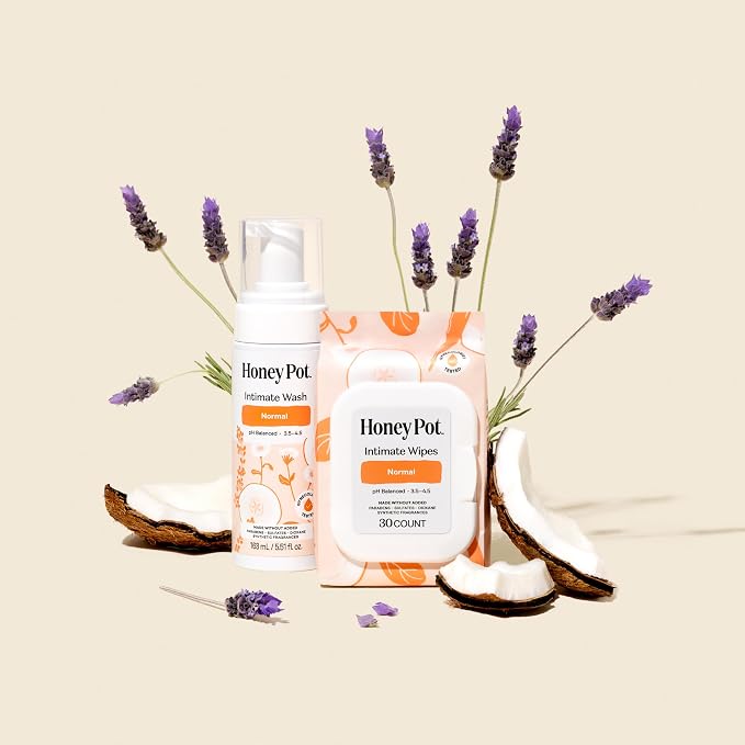 The Honey Pot Company - Feminine Wash - Normal - pH Balanced, Herbal Infused Plant-Based Feminine Care for Sensitive Skin - Daily Intimate Cleanser for Women - 5.51 Fl Oz (Pack of 3)