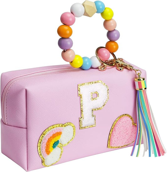 Elilier Birthday Gifts for Kids 4 5 6 7 8 9 10 11 12 year Old, Girl gifts Skin Care, Letter Pouch Cosmetic Toiletry Bag, Personalized Gift for Girl, Gift Bags