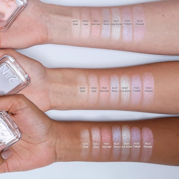 2aN Pure Glash Highlighter – Glass-Like Sheen Powder Highlighter for a Natural, Radiant Glow | Buildable, Long-Lasting, Lightweight Formula (LEMONGRASS, 0.8oz)