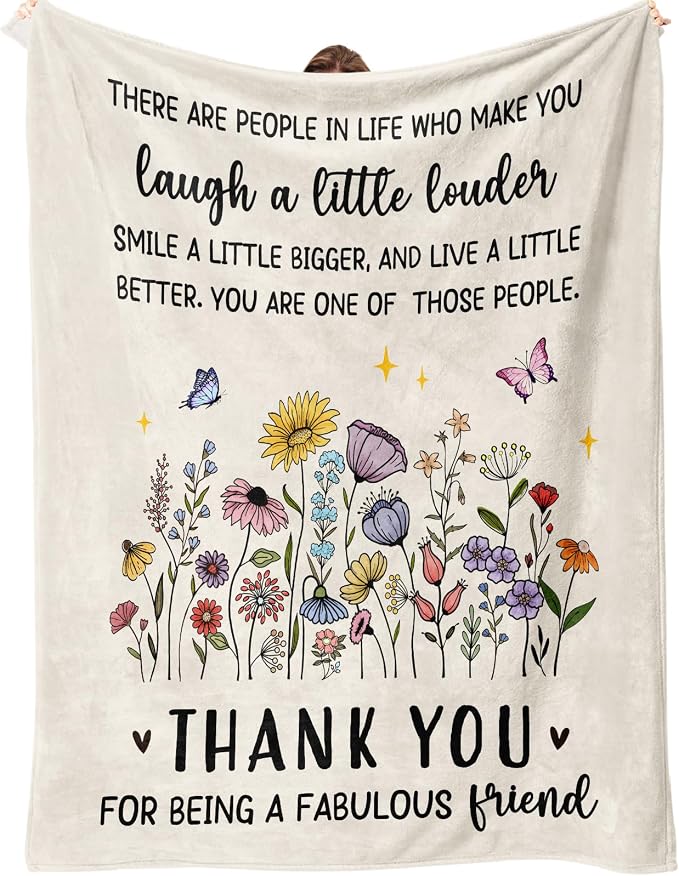 Friendship Gifts for Women, Best Friend Birthday Gifts for Women, Best Friends Blanket, Gifts for Best Friend Woman, Bestie Gift for Woman 60”x50” Inches