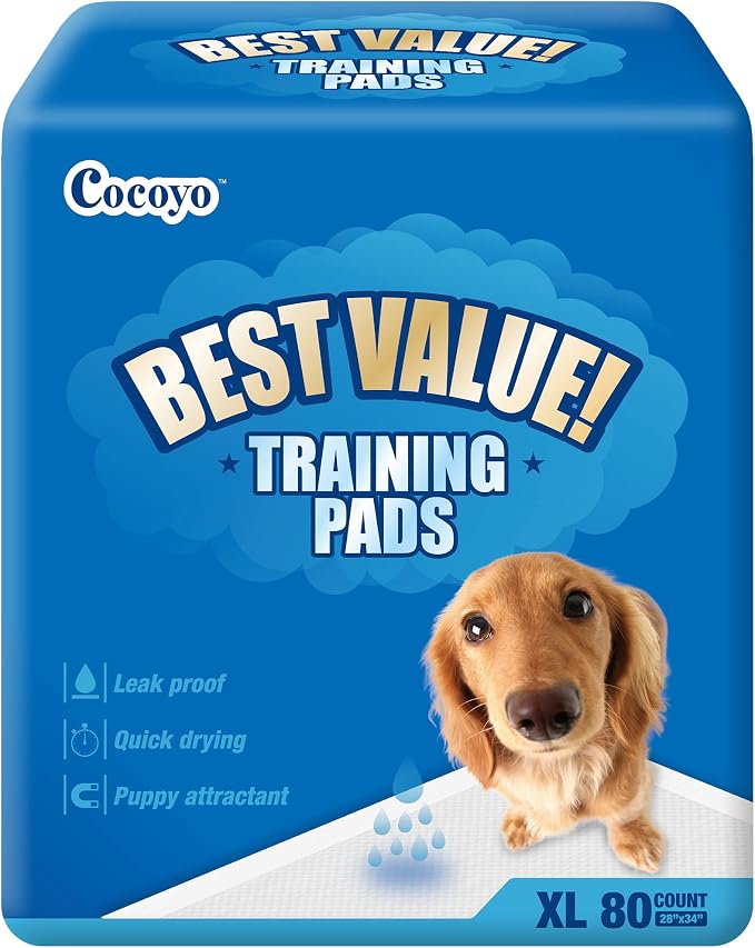 COCOYO Best Value Training Pads, 28" x 34", 80 Count Value Pack