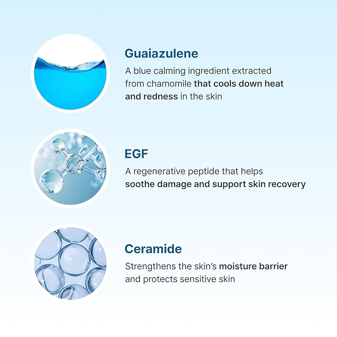 DearKlairs Midnight Blue Calming Cream – Soothing Face Moisturizer for Oily & Sensitive Skin, Redness Relief & Hydrating, Lightweight Texture, 1.05 Fl Oz