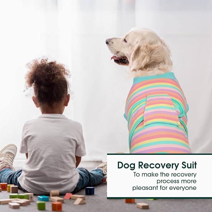 Kuoser Recovery Suit for Dogs Cats, Soft Dog Surgery Suit Female Male Spay | Professional Dog Onesie for Surgery, Substitute E-Collar & Cone, Prevent Licking Dog surgical suit Pet Neuter Suit