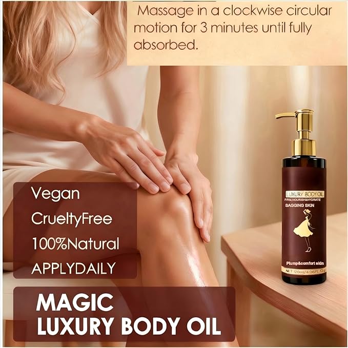 Firming Body Oil with Plant extracts enriched with Vitamin E and Rosehip Extract, suitable for all body skin. Firming care to enhance skin elasticity.120ML- 2PCS