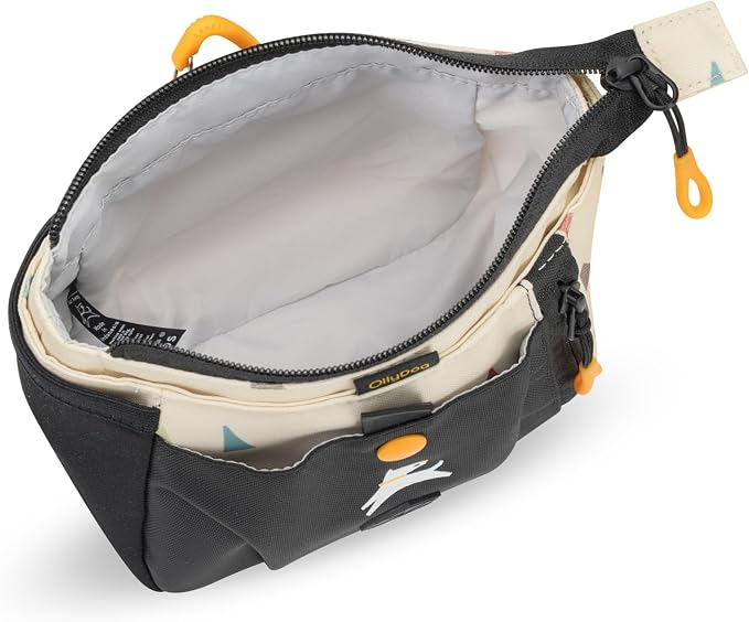 OllyDog Backcountry Day Bag | Dog Training Treat Pouch | Eco-Friendly Recycled Fabric Fanny Pack with Zipper Closure, Built-in Poop Bag Dispenser & Adjustable Waist Belt (Terrazzo)