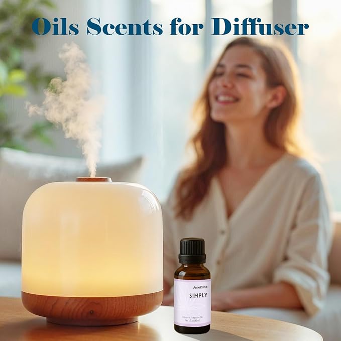 AmaKane Simply Essential Oil 30ml, Clean Fragrance Oil for Candle Soap Making, Premium Diffuser Oil for Home, Long-Lasting Aromatherapy Oil for Laundry