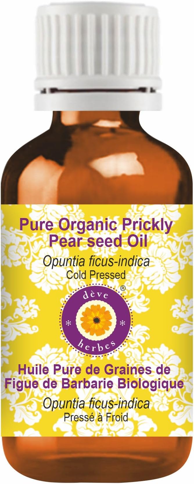 dève herbes Pure Organic Prickly Pear Seed Oil (Opuntia ficus-Indica) Cold Pressed 2ml (0.06 oz)
