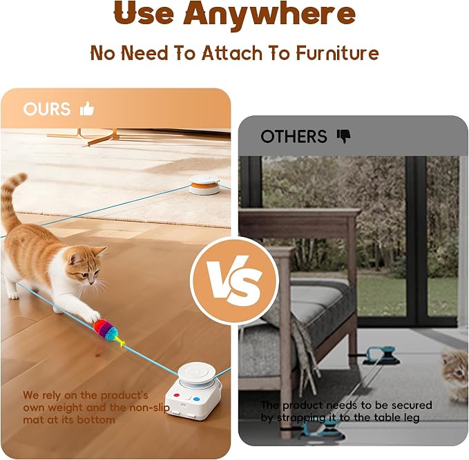 Interactive Cat Toy for Indoor Cat,Automatic Treadmill for Exercise | Automatic Moving Cat Chase Toy with Auto/Manual Control for Indoor Exercise, Mental Stimulation, for Cats and Kittens.(H1K3)