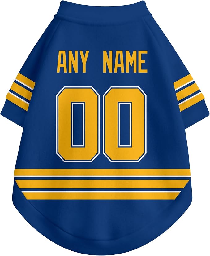 Buffalo Dog Clothes Personalized Pet T Shirt for Dogs Gift | Custom Name Number Jersey Style Pet Shirt for Dog