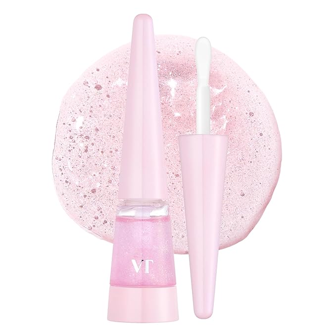 VT COSMETICS Reedle Shot Lip Plumper in Twinkle & Glitter, Hydrating Plumping Lip Gloss, High Shine Glitter Finish, Infused with Jojoba Oil, Korean Beauty Makeup, 0.15 oz.