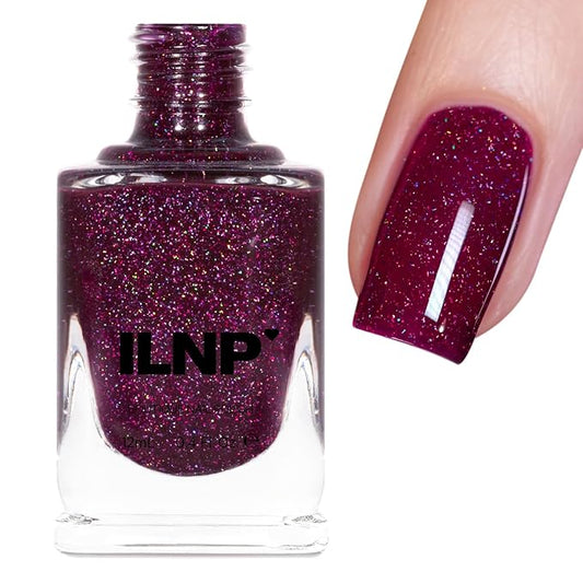 ILNP Honeymoon - Juicy Deep Berry Holographic Jelly Nail Polish