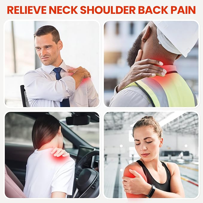 Viconor Red Light Therapy for Shoulder Pain Relife, Infrared Light Therapy for Body, Improve Joint Muscle， 660nm&850nm Red Light Shoulder Wrap with Massage, Black1