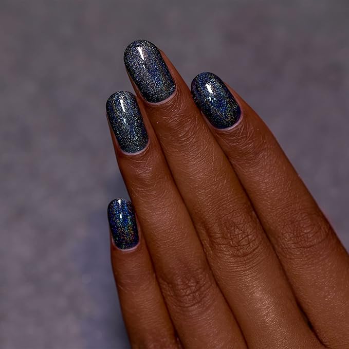 ILNP Black Magic - Deep Black Holographic Nail Polish